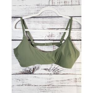 Aerie green women's scoop bikini top size xl